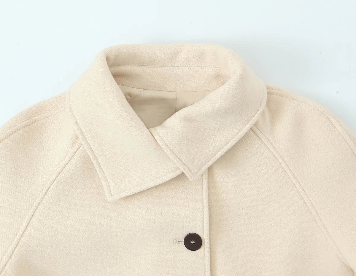 Women's Jackets 2025 Autumn Winter New Fashion Laple Long Sleeves Button Decoration Jacket Female High Street Elegant New Coats