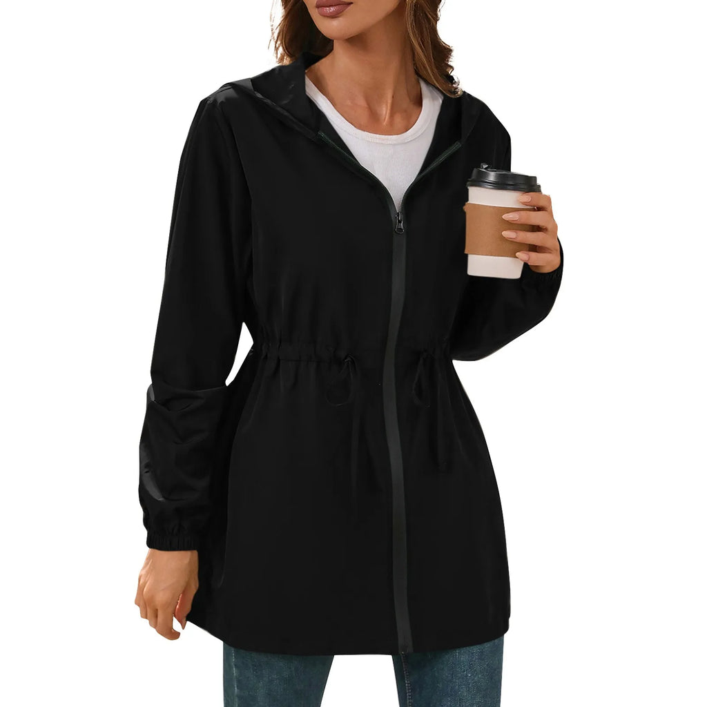 Women'S Jacket Tourism Outdoor Hiking Waterproof Rain Poncho Raincoat Hooded Rain Coat High-Quality Jackets Hiking Clothes