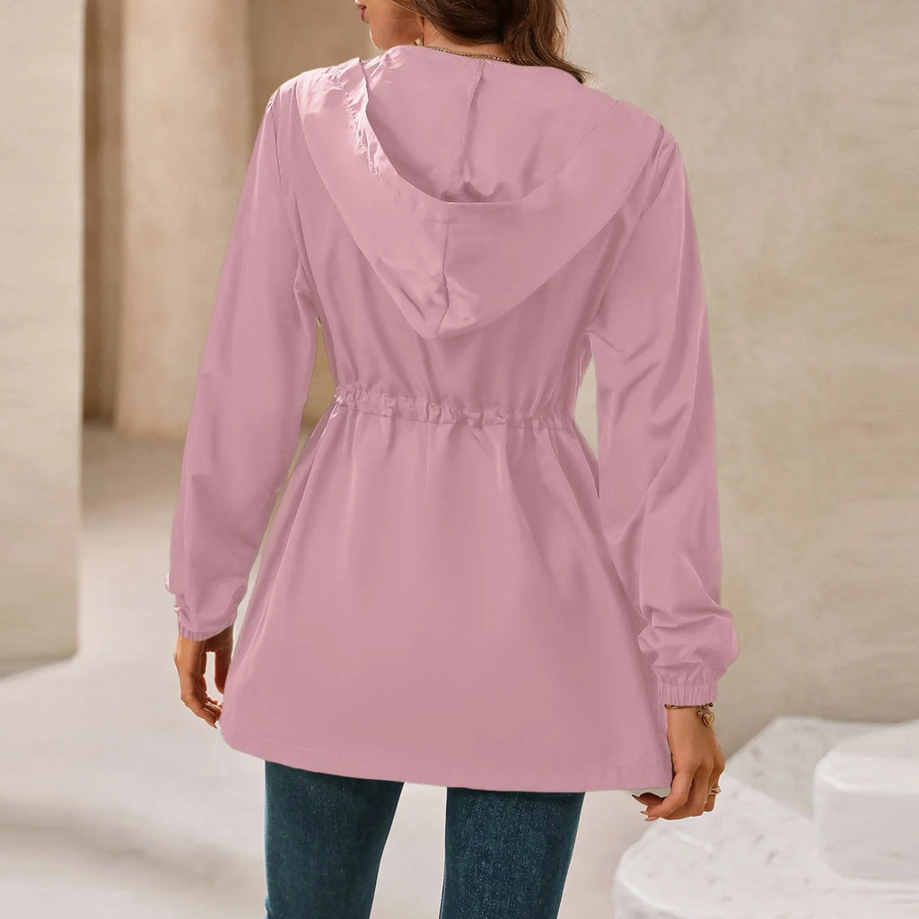 Women'S Jacket Tourism Outdoor Hiking Waterproof Rain Poncho Raincoat Hooded Rain Coat High-Quality Jackets Hiking Clothes