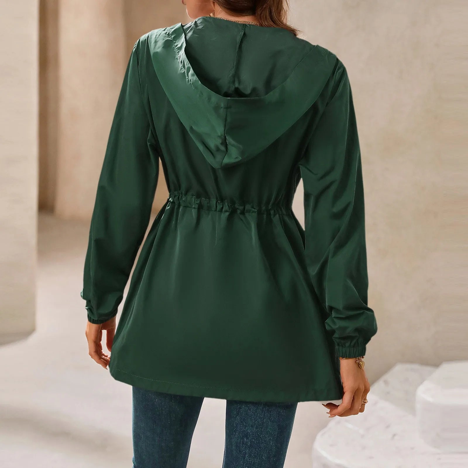 Women'S Jacket Tourism Outdoor Hiking Waterproof Rain Poncho Raincoat Hooded Rain Coat High-Quality Jackets Hiking Clothes