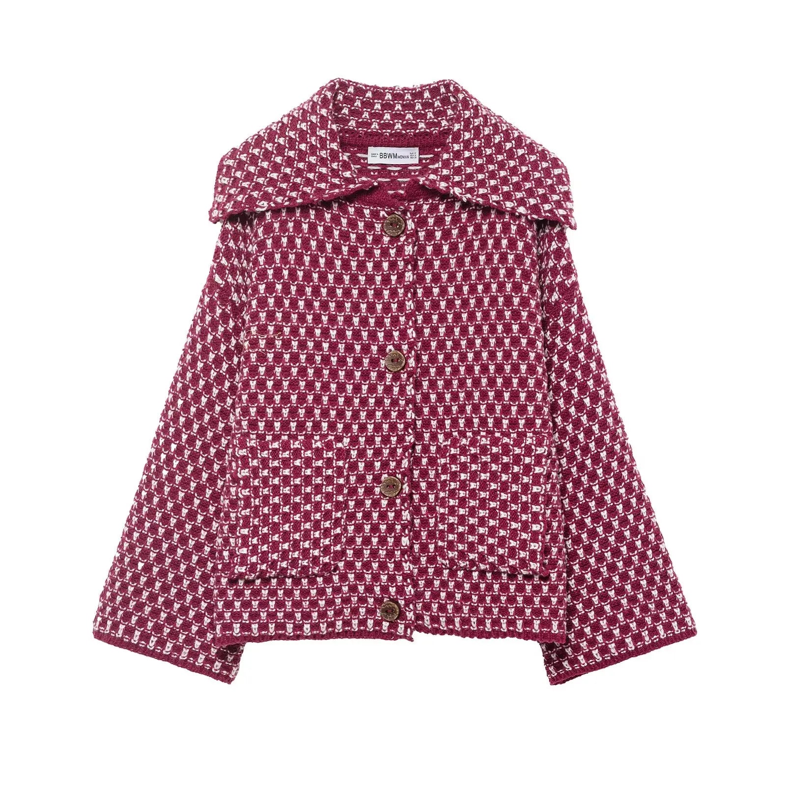 Chic Fashion Knitted Jackets for Women 2025 Autumn Winter Long Sleeve Single-Breasted Short Coats High Street Casual New Jackets