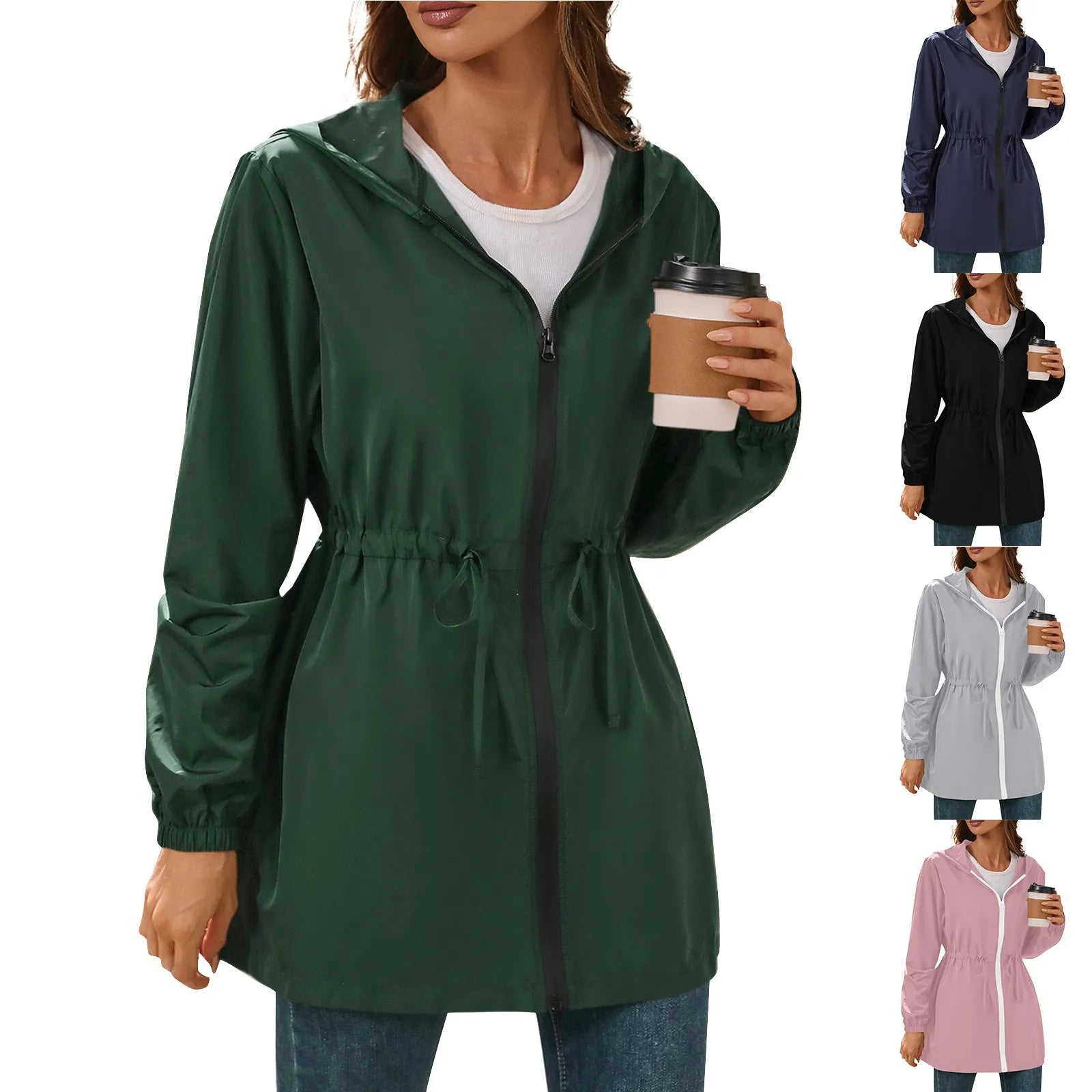 Women'S Jacket Tourism Outdoor Hiking Waterproof Rain Poncho Raincoat Hooded Rain Coat High-Quality Jackets Hiking Clothes